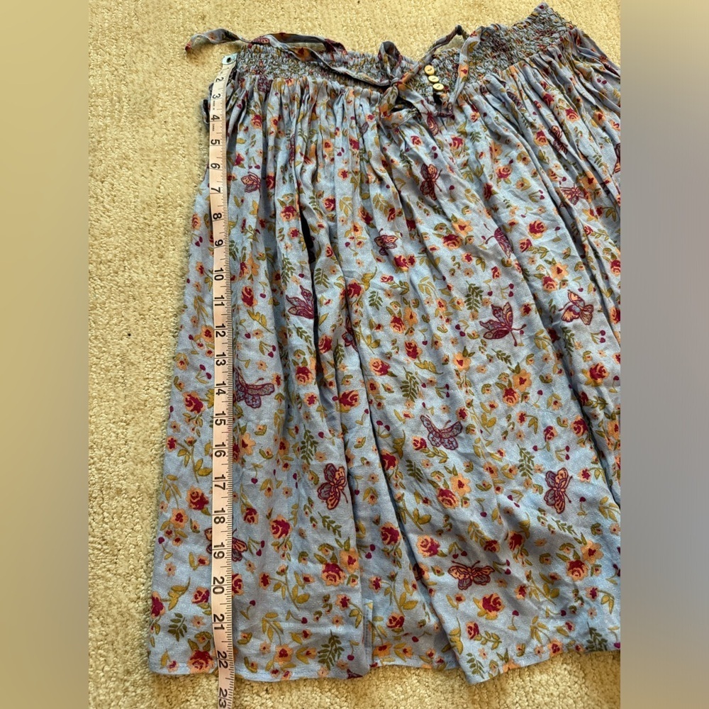 Free People Rule The World Romper in Blue Combo XS - Picture 6 of 9